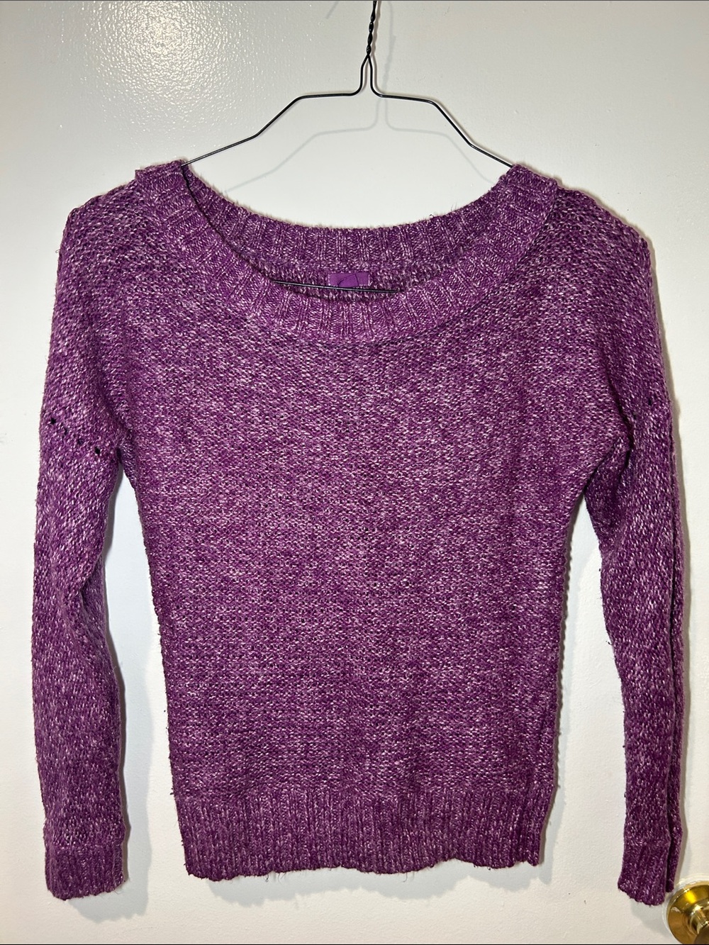 Aerie Purple Marled Crewneck Sweater - Women's size XS